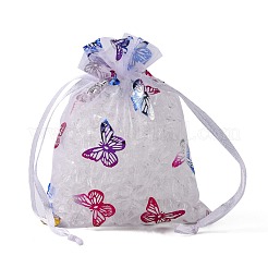 Прямоугольные сумки из органзы с кулиской и принтом CON-PW0001-057A