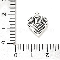 合金のチベット風チャーム  犬シリーズのチャーム  アンティークシルバー  ハート  17x13.5x1.5mm  穴：2mm&nbsp;PALLOY-A037-03H-AS