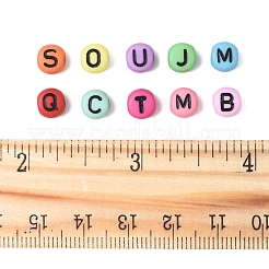 450шт 10 стиля непрозрачные акриловые бусины&nbsp;OACR-FS0004-02