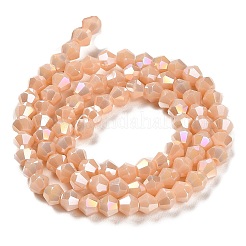 Непрозрачные однотонные гальванические стеклянные бусины&nbsp;LS-EGLA-A039-P4mm-B06