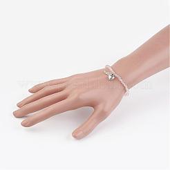 Граненый абак стеклянный бисер стрейч браслеты BJEW-JB02719