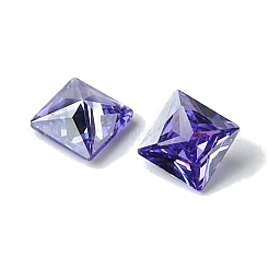 キュービックジルコニアカボション  ポイントバック  正方形  スレートブルー  8x8x4mm&nbsp;ZIRC-P116-01B-11