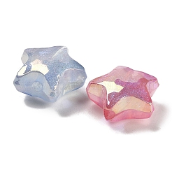 Звездное УФ-покрытие светящиеся радужные переливающиеся акриловые бусины&nbsp;LACR-R001-11A