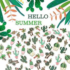 50шт 10 стиля подвески из сплава с эмалью ENAM-CJ0003-12