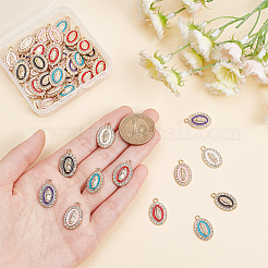 60шт 6 цвета подвески из сплава со стразами RB-AR0003-13