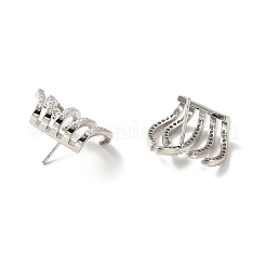 Aretes de hierba con circonitas cúbicas transparentes&nbsp;EJEW-C027-03P