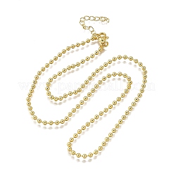 Ожерелья из латунной шариковой цепи NJEW-M108-13G