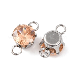 304 Edelstahl Micro Pave Zirkonia Verbindungsstück Charms&nbsp;STAS-H240-50P-04