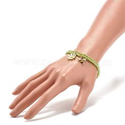 2шт набор эластичных браслетов из стеклянных бусин BJEW-JB08088-05