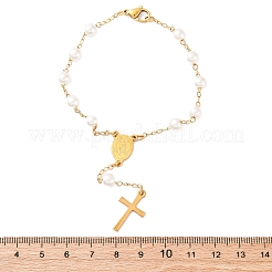 Браслеты из звеньевой цепи из нержавеющей стали 304 BJEW-A032-03G