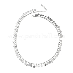 Collane da donna con nappine a stella in acciaio inossidabile 304&nbsp;NJEW-D328-04P