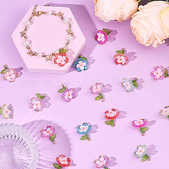 50шт 5 цвета прозрачные акриловые подвески&nbsp;TACR-SC0001-50