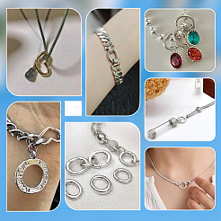 3 pièce 3 styles 925 anneaux de porte à ressort en argent sterling&nbsp;STER-PH0003-52