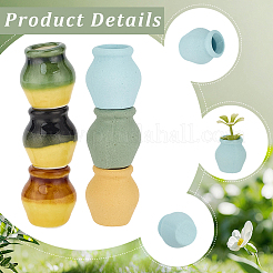 Vase en porcelaine ornements miniatures de pots de fleurs&nbsp;AJEW-GF0014-03
