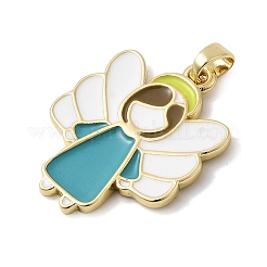 Латунь эмаль подвески&nbsp;KK-L262-10G-02