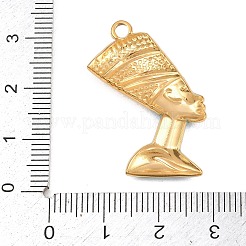 Pendentifs en acier inoxydable 304 émaillé bleu&nbsp;STAS-E524-10G
