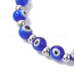 Браслеты ручной работы из бусин-лэмпворк от сглаза для женщин&nbsp;BJEW-JB12290-03