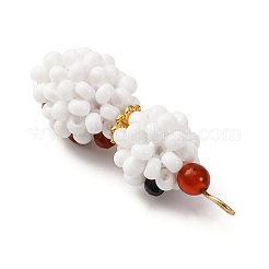 Рождественские стеклянные бусины снеговики подвески PALLOY-MZ00789-02