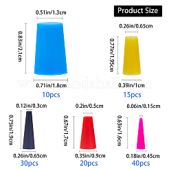 115 шт. 5-х стильная сплошная силиконовая заглушка для пробирки&nbsp;AJEW-GF0006-92