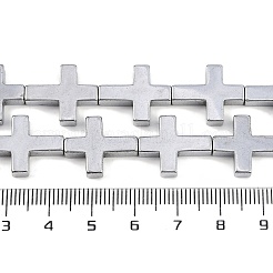 Гальванические нити из синтетических немагнитных гематитовых бусин G-K375-F02-02