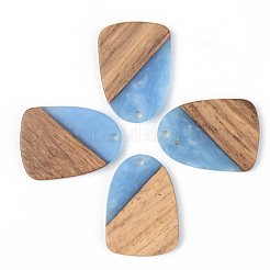 Pendentifs en résine opaque et bois de noyer&nbsp;RESI-S389-042A-C