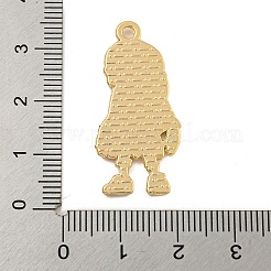 ハロウィンアロイエナメルペンダント  ゴールドカラー  スケルトンチャーム  ブラック  33x15x1.5mm  穴：1.9mm&nbsp;ENAM-H045-01G-03