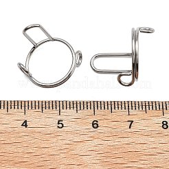 Некоррозийное покрытие (IP) 304 нержавеющая сталь регулируемое кольцо для унисекс&nbsp;RJEW-H230-03P