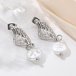 Серьги-гвоздики из нержавеющей стали 304 EJEW-L287-068P