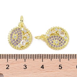 Micro spianare pendenti in ottone dorato zirconi&nbsp;KK-L209-056G-03