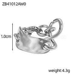 Übertriebene Ringe aus Edelstahl 304 für Damen&nbsp;STAS-OY008-24P