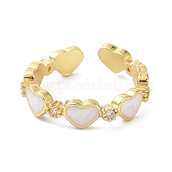 Herz echte 18k vergoldete Manschettenringe für Mädchen Frauen Geschenk&nbsp;LS-ZIRC-C021-05G