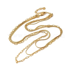 Ожерелья из трехслойной нержавеющей стали NJEW-D054-01A-01G