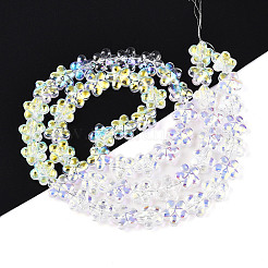 Brins de perles de verre électrolytiques transparentes&nbsp;GLAA-T023-38A-01