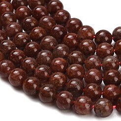 Fili di perle di quarzo rosso fragola naturali&nbsp;G-F833-R01-8mm-01