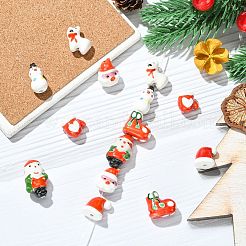 14 Stück 7 Stile Weihnachten handgefertigte Porzellanperlen&nbsp;PORC-CJ0001-36