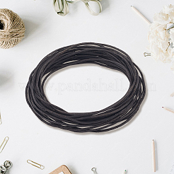 5m DIY つや消し牛革コード  洋服アクセサリー  ラウンド  ブラック  1.5mm  約5.47ヤード（5m）/セット&nbsp;OCOR-GF0004-97A-01