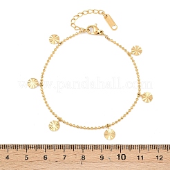 Браслеты с подвесками из нержавеющей стали 304&nbsp;LS-BJEW-P372-02A-G