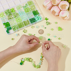 339шт. 24 набора прозрачных и непрозрачных акриловых бусин&nbsp;TACR-PH0001-86