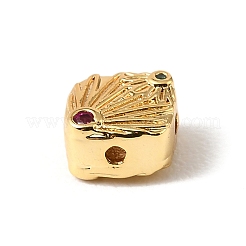 Perline zirconi micro pave  in ottone&nbsp;KK-D262-06G-04