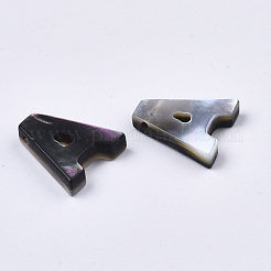 Натуральные черные бусины из ракушек для губ SSHEL-S265-001-M