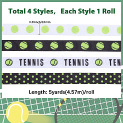 4 рулон 4-х видов полиэстеровой спортивной ленты с принтом в виде мяча&nbsp;OCOR-GF0004-31A