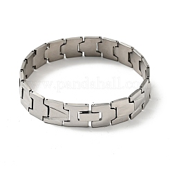 Bracelet de montre rectangulaire en acier inoxydable 201 anti-ternissement&nbsp;BJEW-H550-01P
