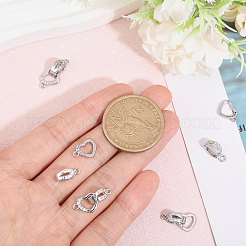 5 комплект латунных застежек с микропаве из прозрачного кубического циркония&nbsp;KK-CA0002-67P