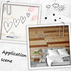 4 шт. оцинкованный стальной лист для украшения стен AJEW-WH20006-153