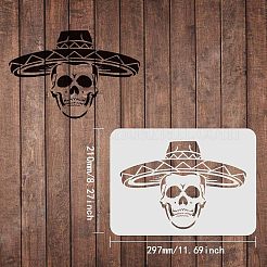 Grandi modelli di stencil per pittura da disegno riutilizzabili in plastica&nbsp;DIY-WH0202-127