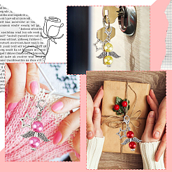 24шт. подвеска в виде ангела из искусственного жемчуга&nbsp;HJEW-SC0002-01