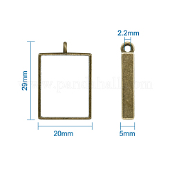 Сплав открытая задняя рамка большие подвески PALLOY-TA0021-02AB