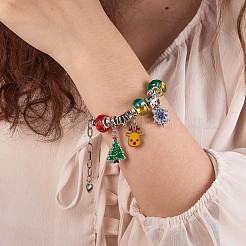 Kit de fabricación de pulseras europeas navideñas diy para regalo de niños&nbsp;JX241A