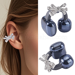 2 Stück Legierung Micro Pave Zirkonia Bowknot Clip&nbsp;AJEW-CP0010-55