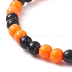 Bracelets extensibles en perles acryliques sur le thème d'halloween&nbsp;BJEW-JB09193-02